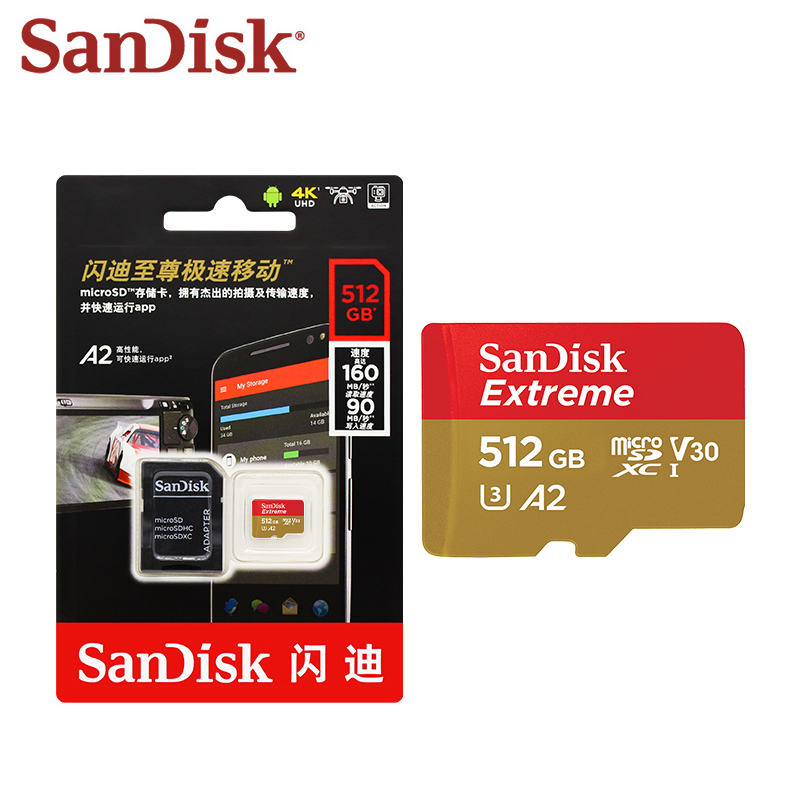 Memory Card Ssd - SanDisk-Carte Micro SD Extreme, Classe 10,