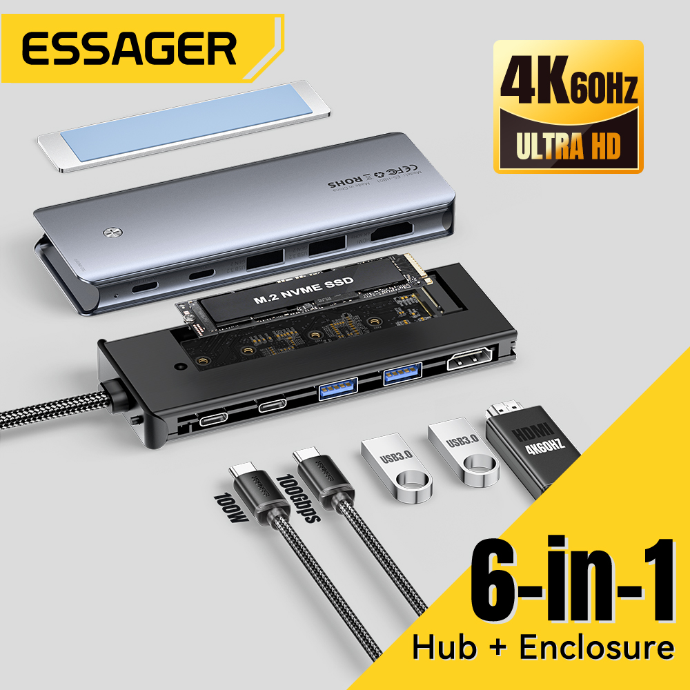 Essager USB C Hub avec boîtier - Ssd Hard Drive avis et prix